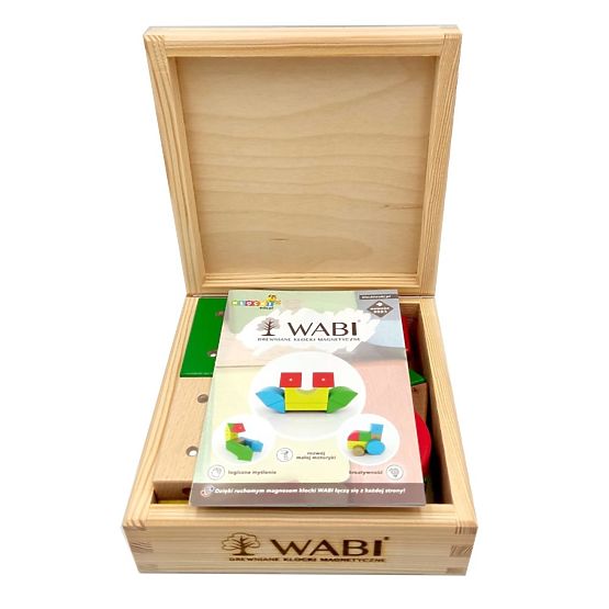 Holz-Magnetische Bausteine WABI, 20 Elemente