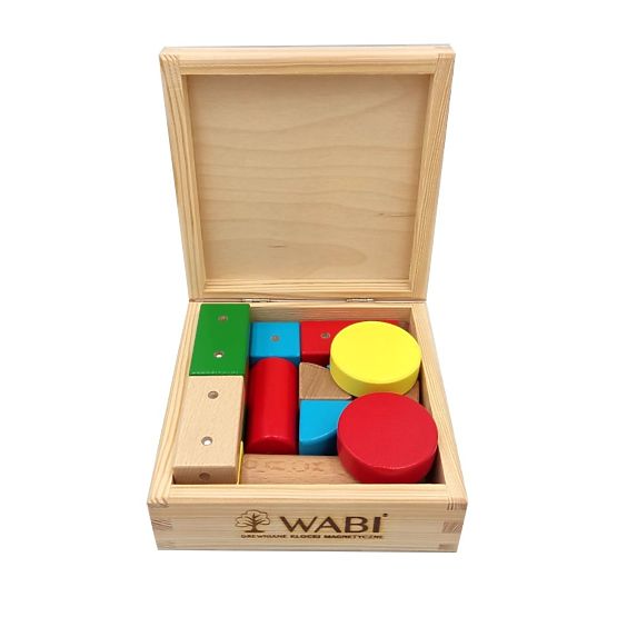Holz-Magnetische Bausteine WABI, 20 Elemente