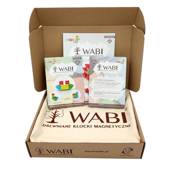 Holz-Magnetische Bausteine WABI, 40 Elemente