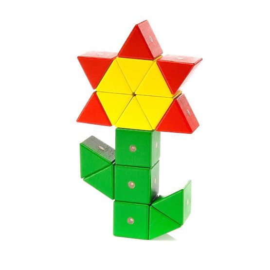 Holz-Magnetische Bausteine WABI, 40 Elemente