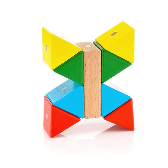 Holz-Magnetische Bausteine WABI, 40 Elemente
