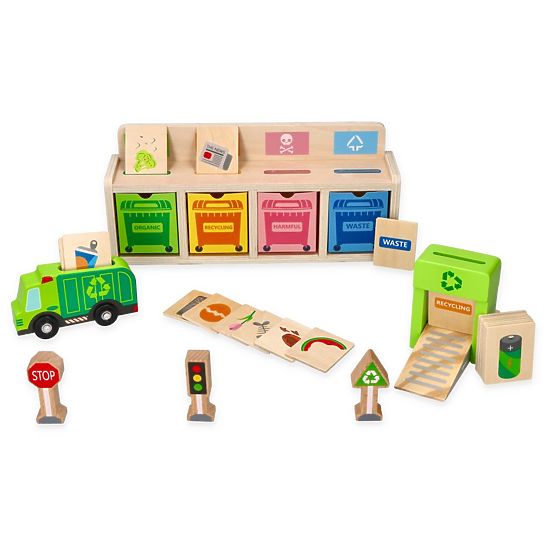 Holz-Müllsortierer - Puzzle