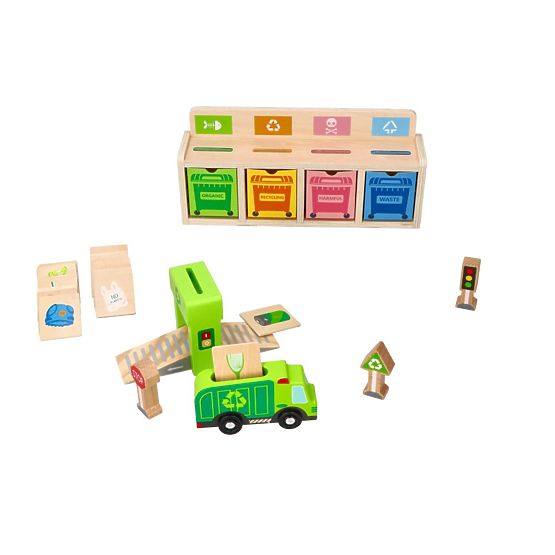 Holz-Müllsortierer - Puzzle