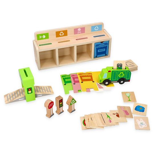 Holz-Müllsortierer - Puzzle