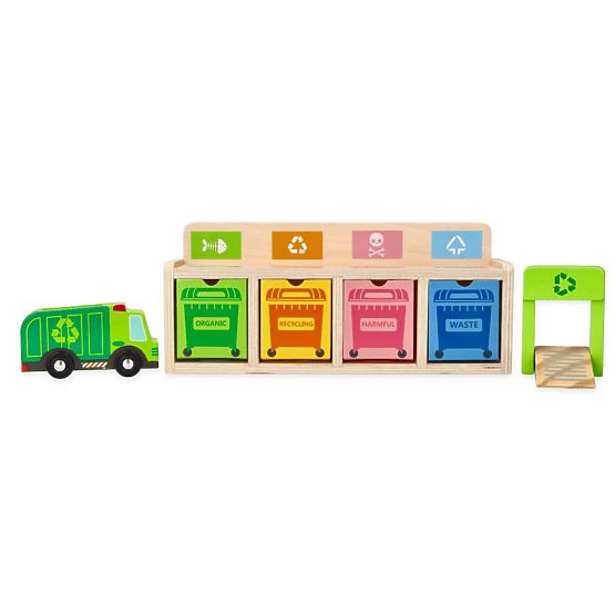 Holz-Müllsortierer - Puzzle