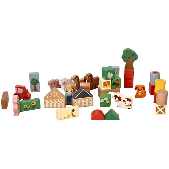Holzbausteine - Abenteuer auf dem Bauernhof
