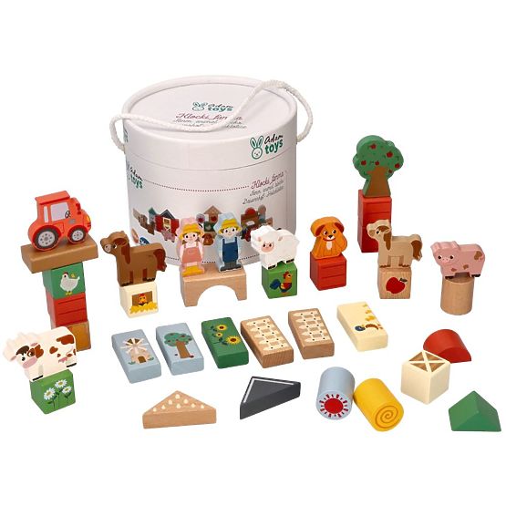 Holzbausteine - Abenteuer auf dem Bauernhof