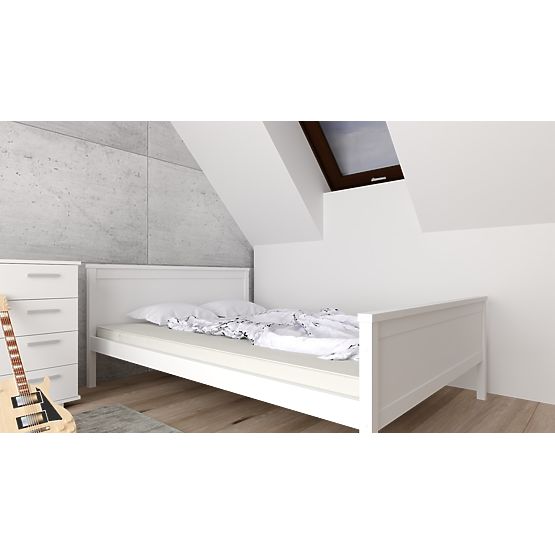 Holzbett Ikar 200 x 90 cm - weiß