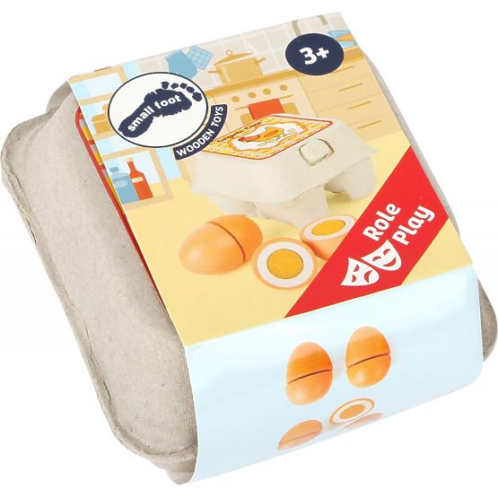 Holzeier mit Klettverschluss