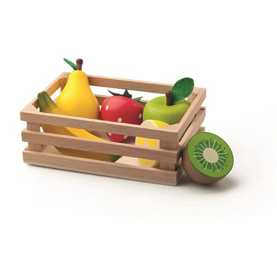 Holzfrüchte in einer Kiste