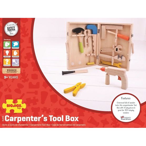 Holzkoffer mit Werkzeugen