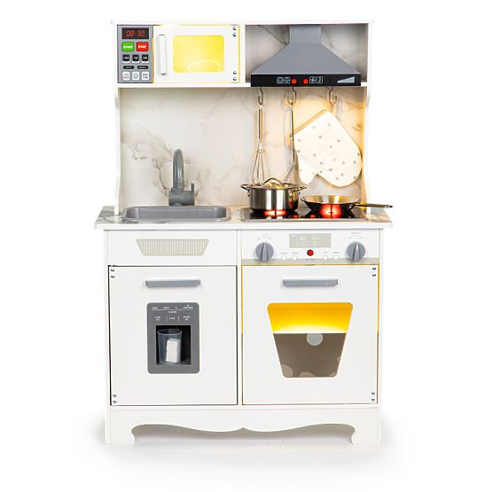 Holzküche für Kinder mit Geräuschen und LED + Zubehör ECOTOYS