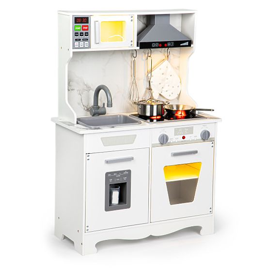 Holzküche für Kinder mit Geräuschen und LED + Zubehör ECOTOYS