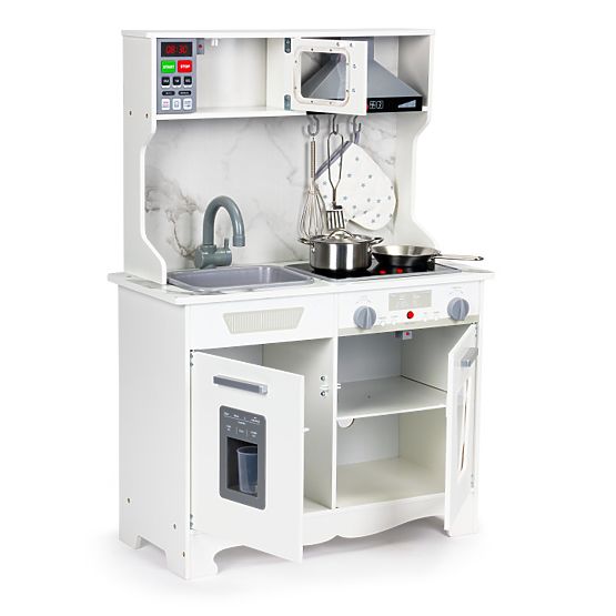 Holzküche für Kinder mit Geräuschen und LED + Zubehör ECOTOYS