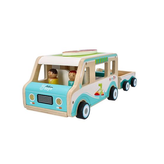 Holzwohnwagen mit Anhänger und Zubehör