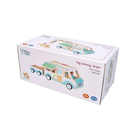 Holzwohnwagen mit Anhänger und Zubehör
