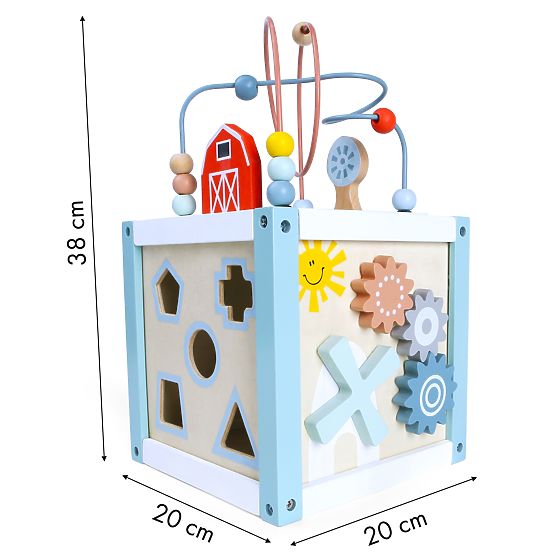 Holzwürfel Lernspielzeug Sortierer + Blöcke ECOTOYS