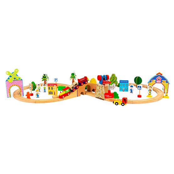 Holzzug 74 Teile ECOTOYS