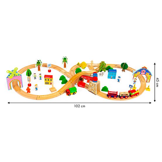 Holzzug 74 Teile ECOTOYS