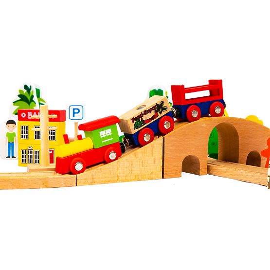 Holzzug 74 Teile ECOTOYS