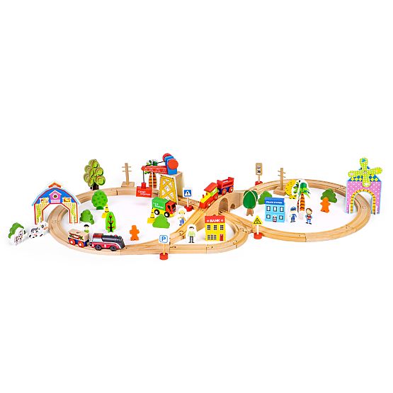 Holzzug 74 Teile ECOTOYS