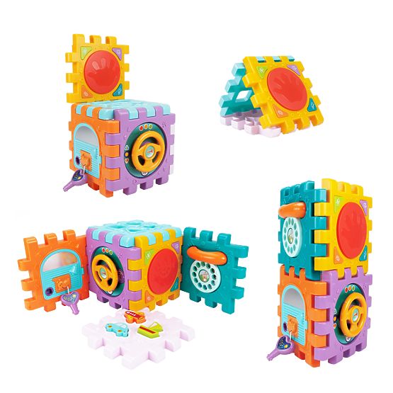 Interaktiver Lernwürfel mit Sortieren und Geräuschen 6-in-1