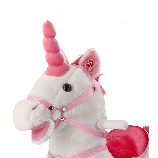 Interaktives Schaukelpferd weißer Einhorn