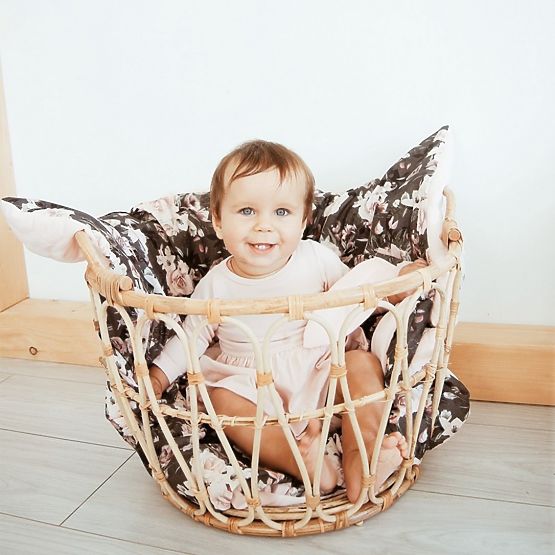 Isolierte Babydecke Nachtblumen