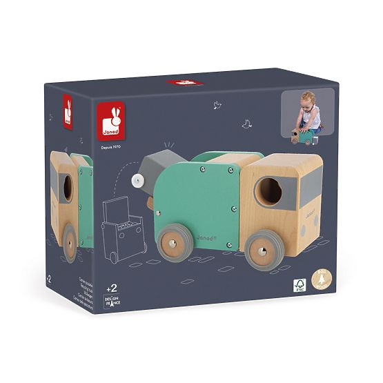 Janod Bolid Müllwagen aus Holz