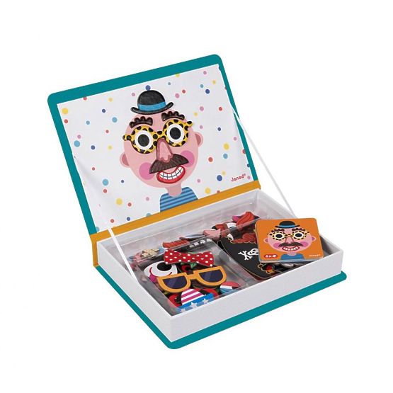 Janod Magnetibook Lustige Gesichter Jungs