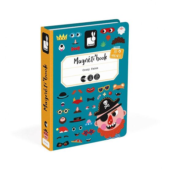 Janod Magnetibook Lustige Gesichter Jungs