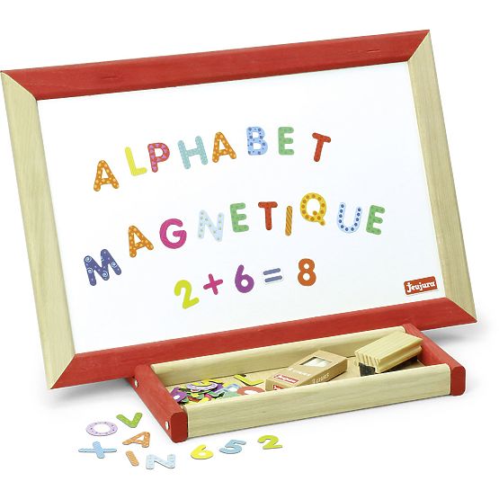 Jeujura Multifunktionale Holz-Tischtafel 44x30 cm mit Zubehör