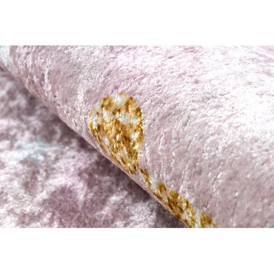 JUNIOR 51549.802 runder Waschteppich Krone für Kinder rutschfest - rosa