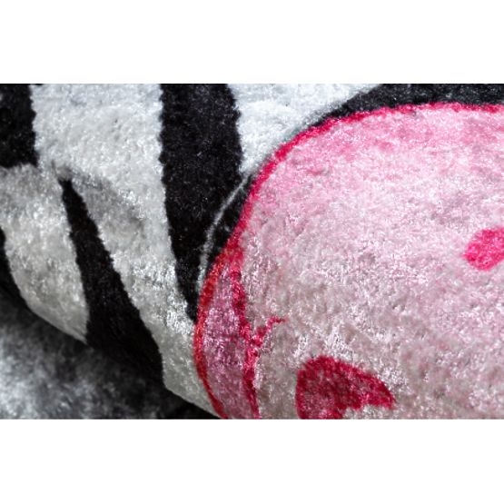 JUNIOR 51595.801 runder Waschteppich Tiere, Afrika für Kinder rutschfest - grau