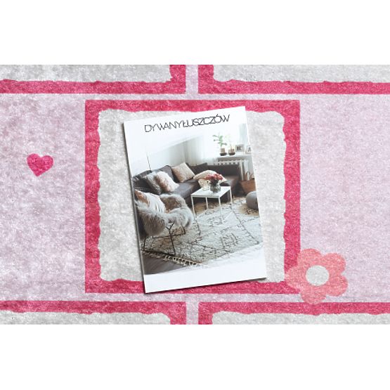 JUNIOR 51828.802 Waschmatte Hüpfer, Ballerina für Kinder rutschfest - rosa