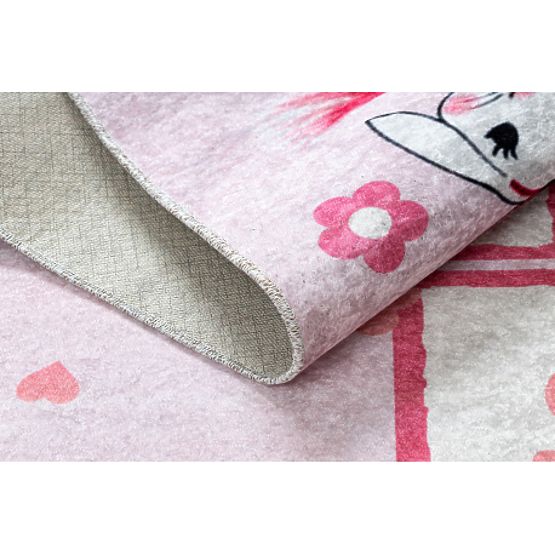 JUNIOR 51828.802 Waschmatte Hüpfer, Ballerina für Kinder rutschfest - rosa