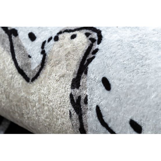 JUNIOR 51974.802 Waschmatte Bären, Tiere für Kinder rutschfest - grau