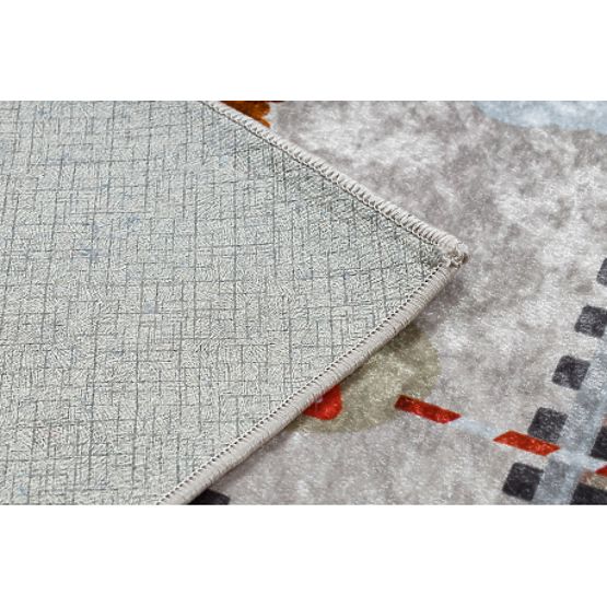 JUNIOR 51986.803 Waschmatte Schienen, Lokomotive für Kinder rutschfest - grau