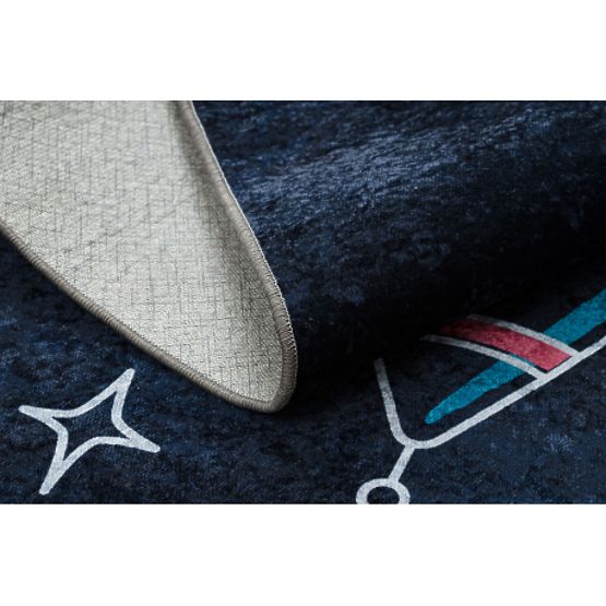 JUNIOR 52069.801 Waschmatte Weltraumrakete für Kinder rutschfest - schwarz