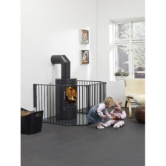 Kamin-Schutzgitter Baby Dan FLEX XL - schwarz