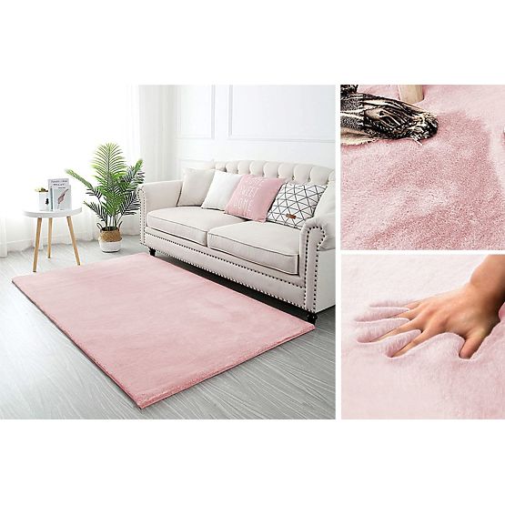 Kaninchen Seidenteppich - rosa