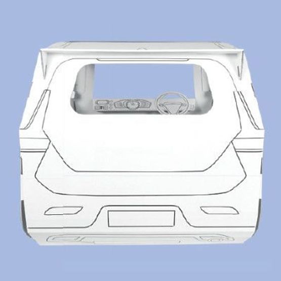 Karton Spielzeugauto Alien