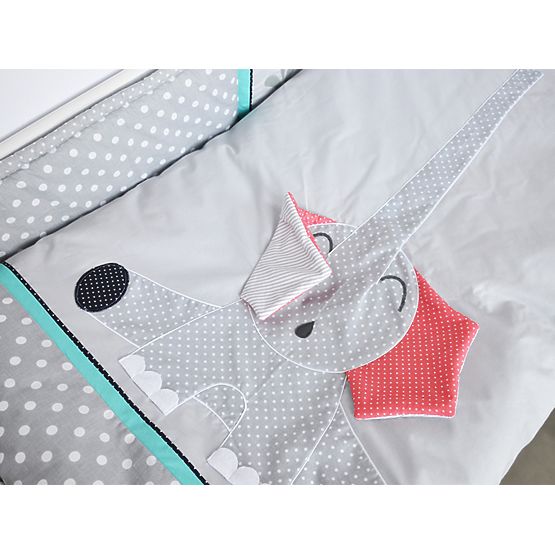 Kinder 2-dílné Bettbezug Slonik grey