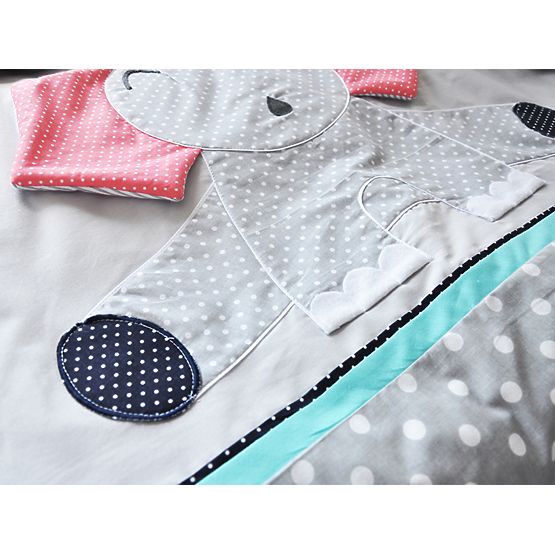 Kinder 2-dílné Bettbezug Slonik grey