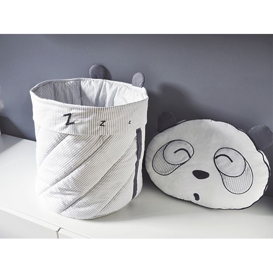 Kinder 2-teilige Bettbezug Panda - grey