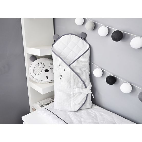 Kinder 2-teilige Bettbezug Panda - grey