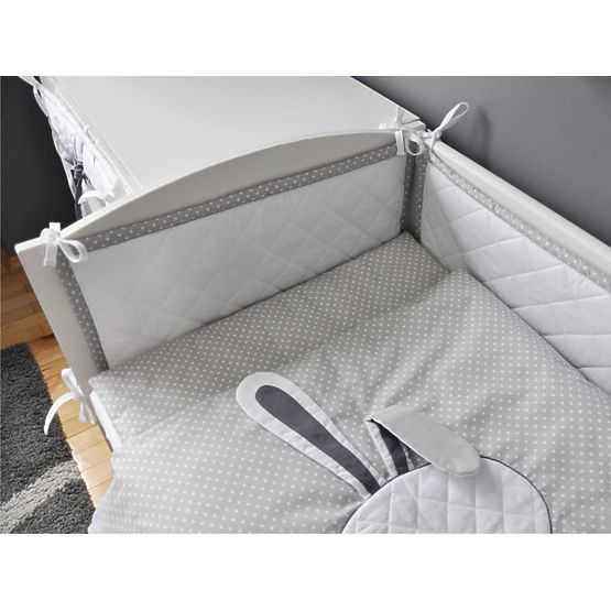 Kinder 3-dílné Bettbezug hase - grey