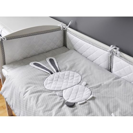 Kinder 3-dílné Bettbezug hase - grey