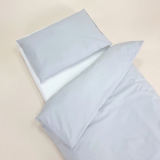 Kinder-Baumwollbettwäsche 100x135 cm - grau