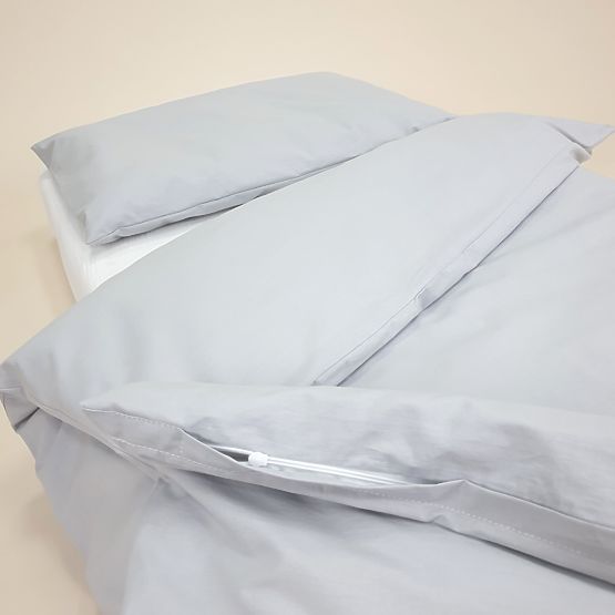 Kinder-Baumwollbettwäsche 100x135 cm - grau
